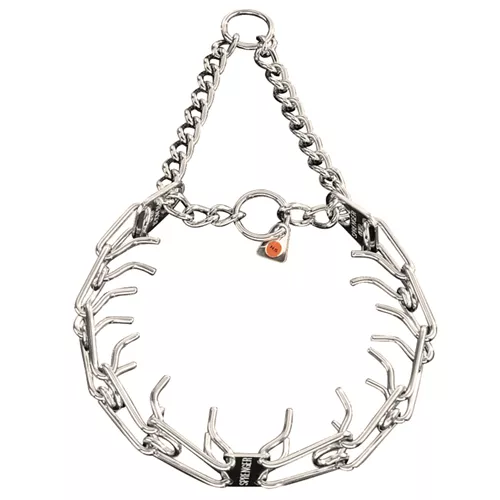 Herm. Sprenger® ULTRA-PLUS Stainless Steel Dog Training Collar with Center Plate and Assembly Chain and 2 Rings Product image