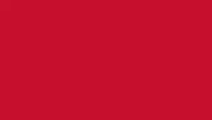 A swatch showing a solid red color block with a smooth, uniform appearance.